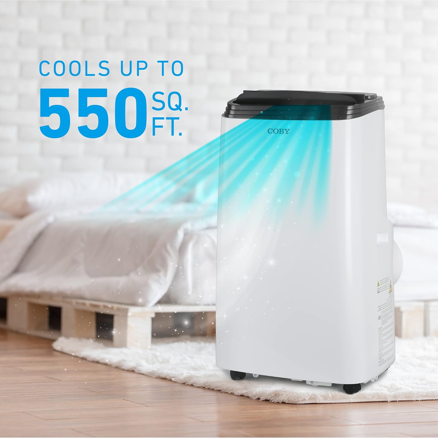 COBY Portable Air Conditioner 3-in-1 AC Unit Dehumidifier & Fan