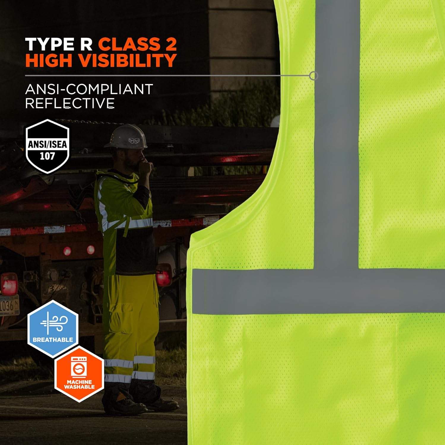 Ergodyne GloWear 8215BA Econo Breakaway Mesh High-Visibility Safety Vest
