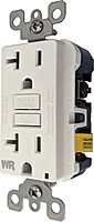 Blue Sea Systems 1698 Marine Grade Dual GFCI Receptacle, 125V AC, 20A, White