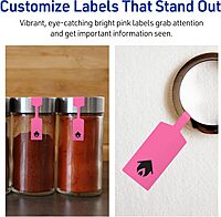 AVERY Printable Barbell Labels, Sure Feed Technology, 1/2" x 2-1/2", Bright Pink