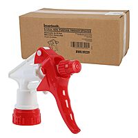 Boardwalk Trigger Sprayer 250, 9.25" Tube Fits 32 Oz Bottles, Red/white, 24/carton
