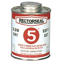 Rectorseal 25300 No. 5 Pipe Thread Sealant, 1 Quart Brush Top Can, Yellow