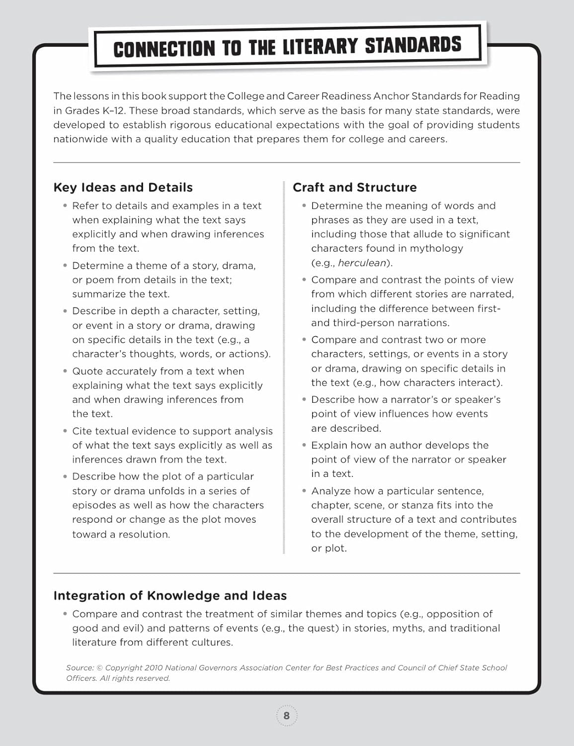 100 Task Cards: Literary Text: Reproducible Mini-Passages With Key Questions to Boost Reading Comprehension Skills