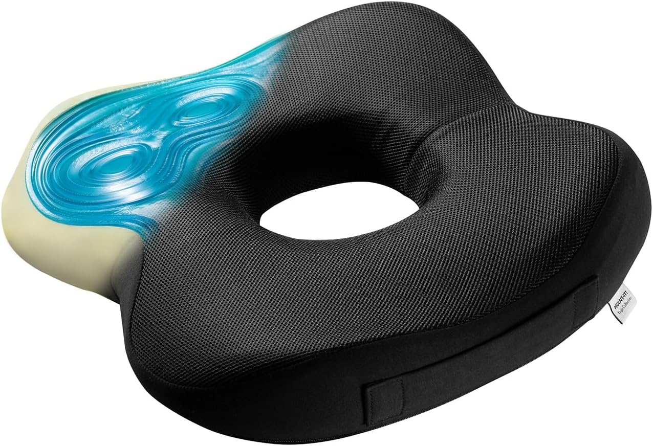 Mount-It! Office Seat Cushion, Premium Ergonomic Memory Foam with Cooling Gel