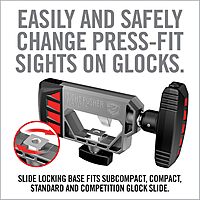 Real Avid Universal Glock Sight Pusher | Front and Rear Sight Tool for Glock 19, 17, 43, 26, 22