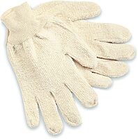 MCR Safety 9400KM Regular Weight Knit Wrist Cotton/Polyester Gloves, Natural, Large, 1-Pair