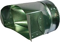 Deflecto 6in Galvanized Round Transition For Ranges, Silver, DGT36