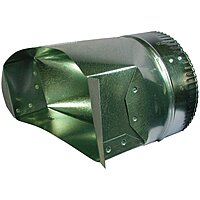 Deflecto 6in Galvanized Round Transition For Ranges, Silver, DGT36