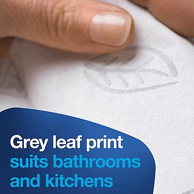 Tork Xpress Soft Multifold Hand Towel White with Grey Leaf Print, Absorbent, 189 Towels Per Pack, 16 Packs, Fits H2 Towel Dispensers