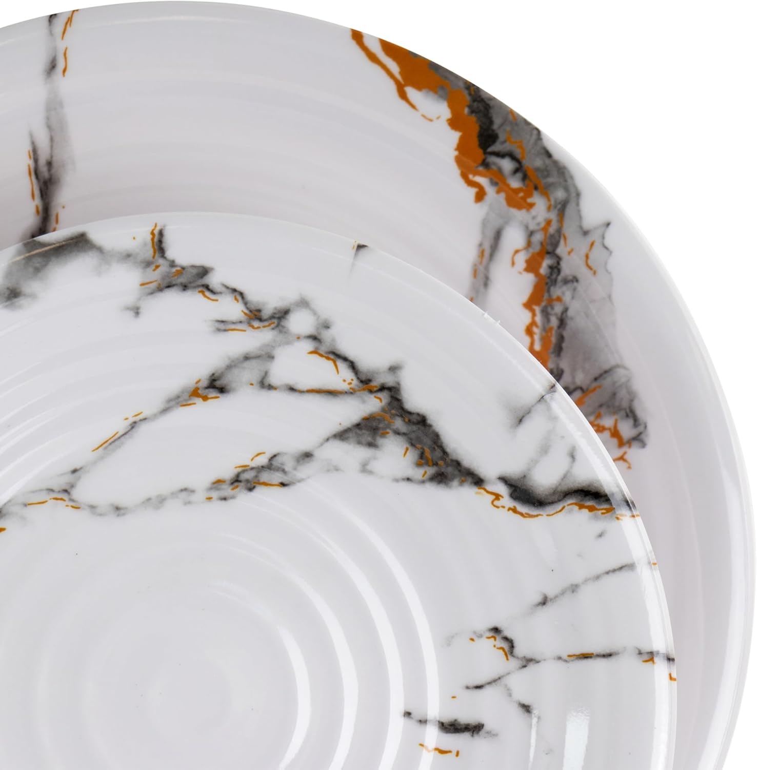 Elama 12-Piece Lightweight Melamine Dinnerware Set