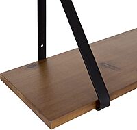 KATE AND LAUREL Soloman Wooden Floating Shelves with Metal Brackets