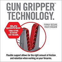 Real Avid Speed Stand | Collapsible Design, Adjustable 10" - 16" Stand for Cleaning & Maintenance | Compact, Portable Range Stand | Lightweight Vise Perfect for Hunting Rifles & Shotguns,Red ITEM