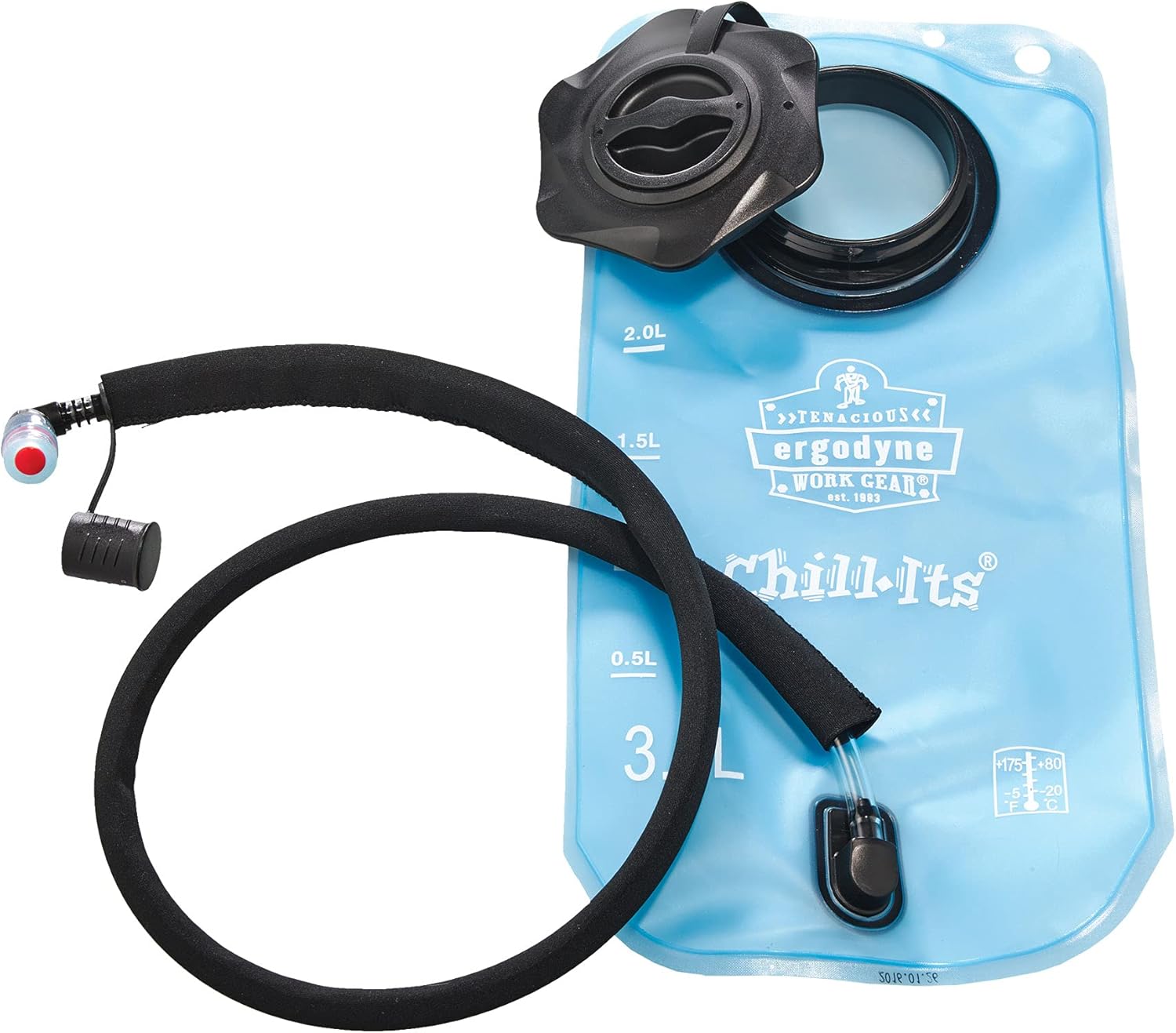Ergodyne Chill-Its 5156 Hydration Backpack with Storage, Low Profile Pack, High Visibility Reflective, 3 Liter Bladder