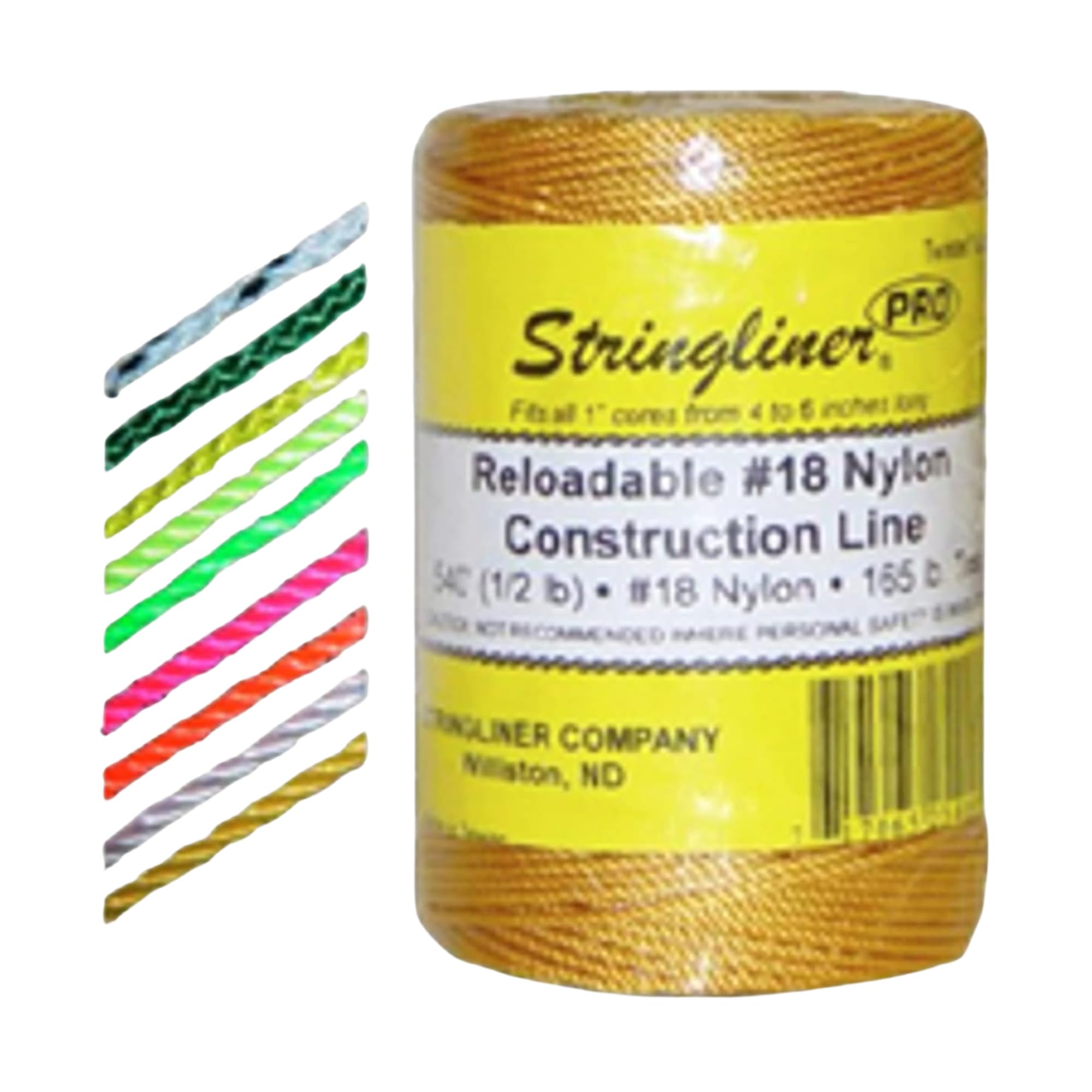 25790 Pro Mason’s Line Reels – 1 Lb. Stringliner® PRO BRAIDED BLACK/WHITE 1000'. (1 Pack)