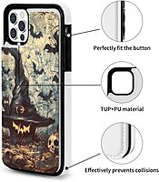 Witch Hat Printed Wallet Case for iPhone 12 Mini- 5.4 Inch with Card Holder