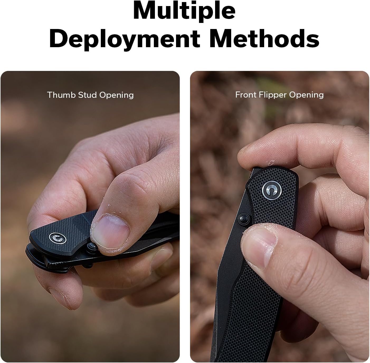 CIVIVI Clingman EDC Pocket Folding Knife, 2.99" Nitro-V, Liner Lock, Titanium Reversible Clip