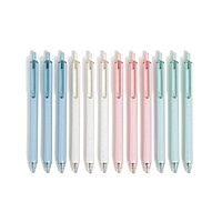 U Brands U-Eco Recycled Gel Click Pens, Set of 12, Pastel Speckle, Medium (0.7 mm) Point, Black Ink 12 Count (Pack of 1)