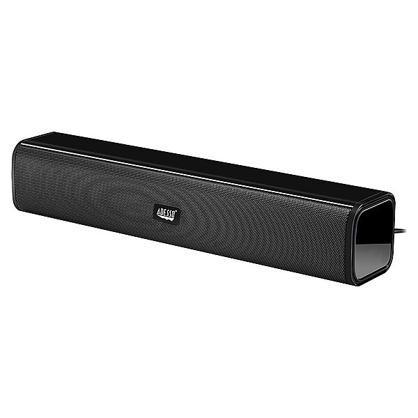 ADESSO Xtream S5 USB Sound Bar Speaker for PC Desktop 5W x2, Black