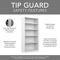 Bush Furniture Universal Bookcase - Storage and Display Bookshelf for Home or Office