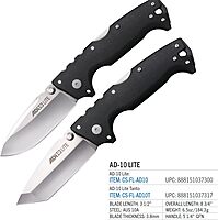 COLD STEEL AD-10 Lite Folding Knife — AUS10A Blade, GFN Handle, Tri-Ad Lock