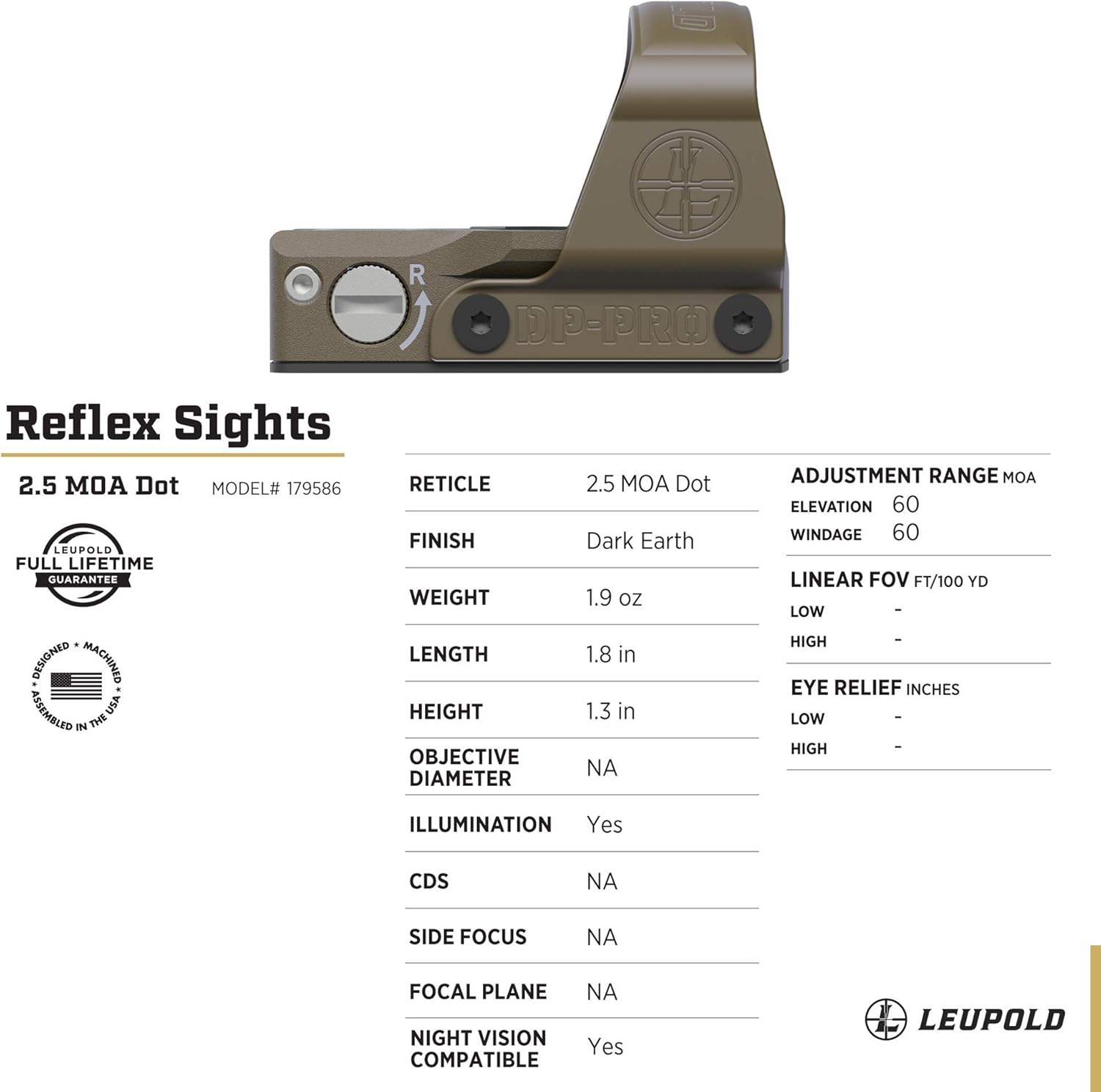 Leupold DeltaPoint Pro Reflex Sight - NV