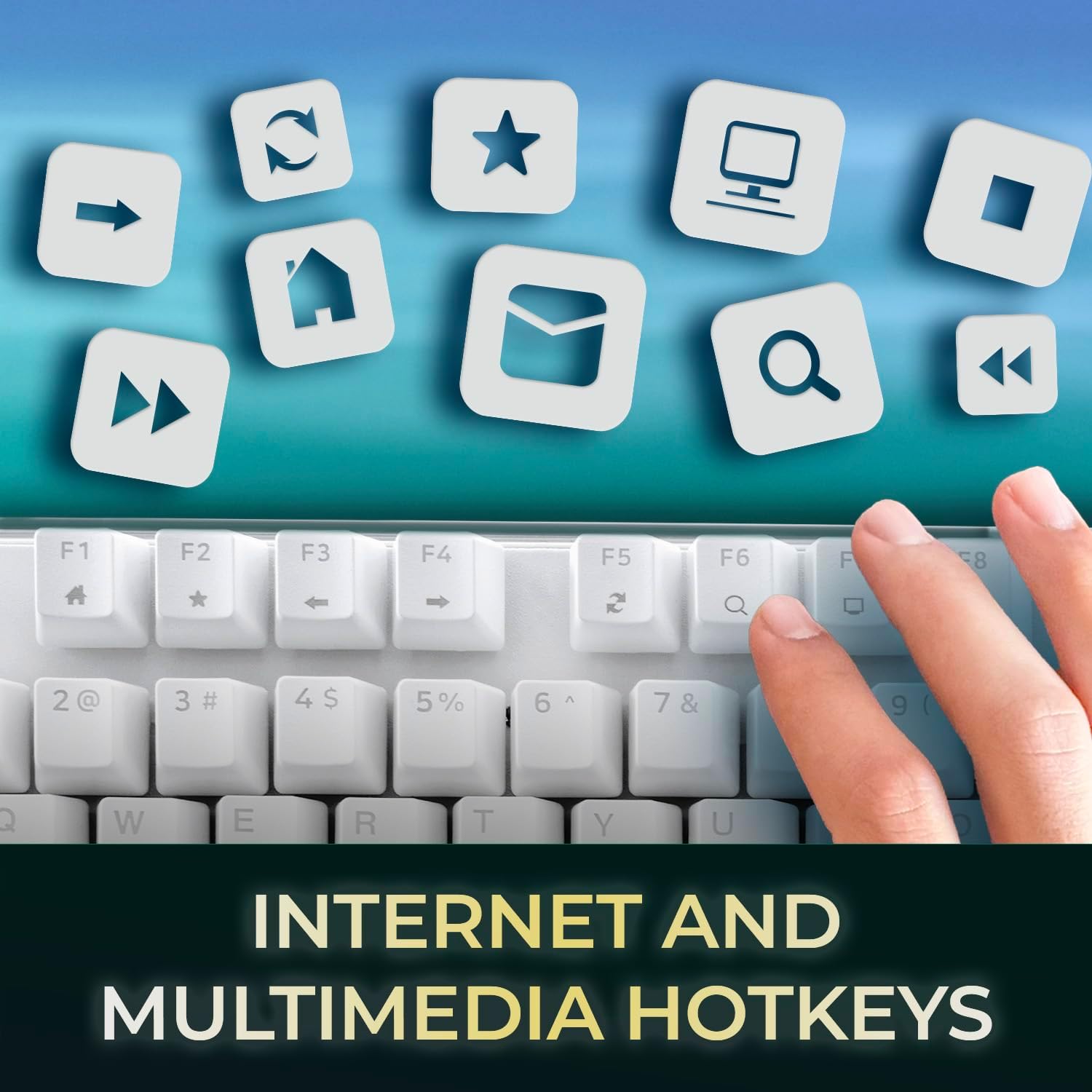 AKB-680UW Mechanical Keyboard with Copilot AI Hotkey - Brown Switch, Multi-OS Compatible | Enhanced Productivity