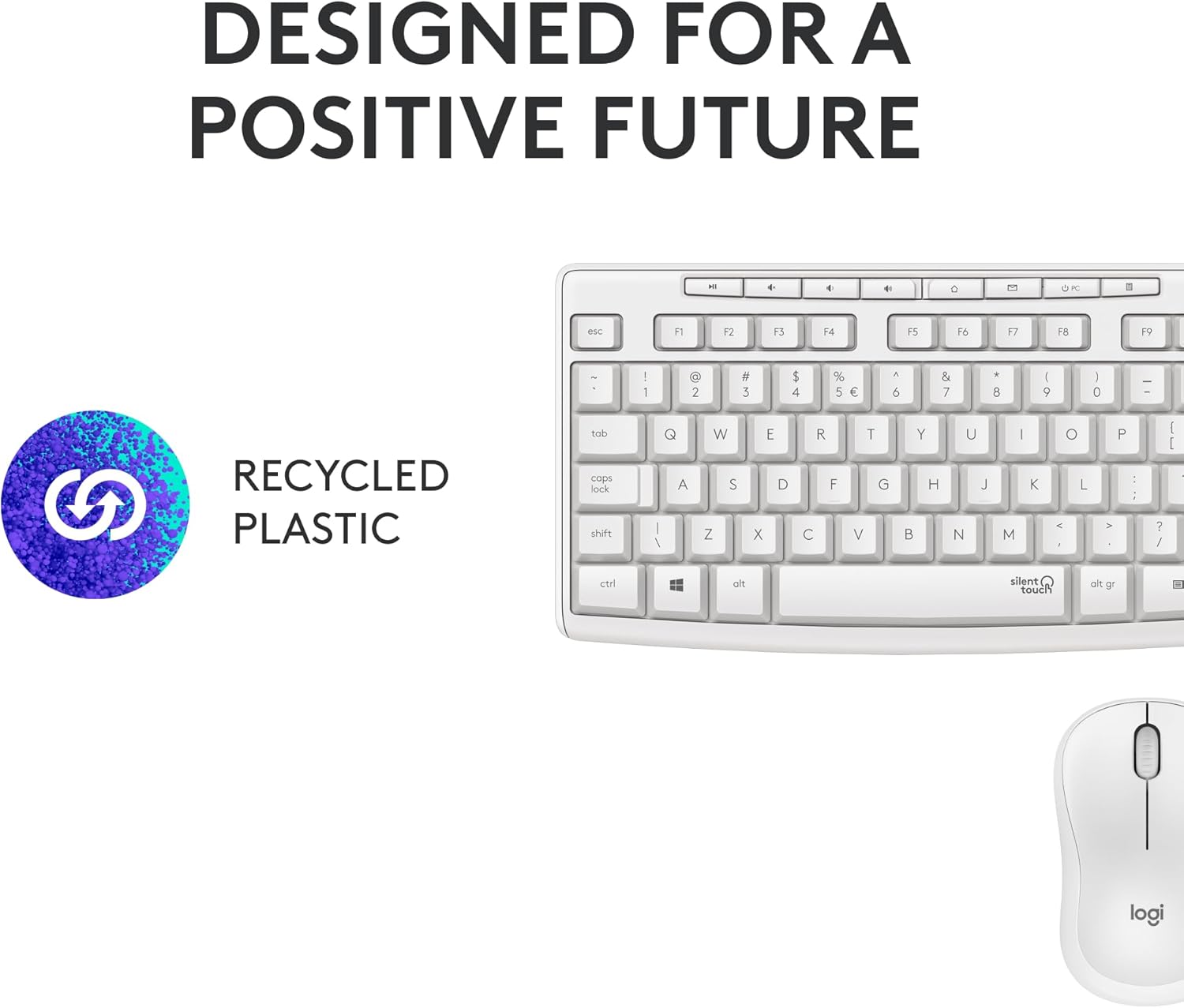 Logitech MK295 Wireless Mouse & Keyboard Combo with SilentTouch Technology, Full Numpad