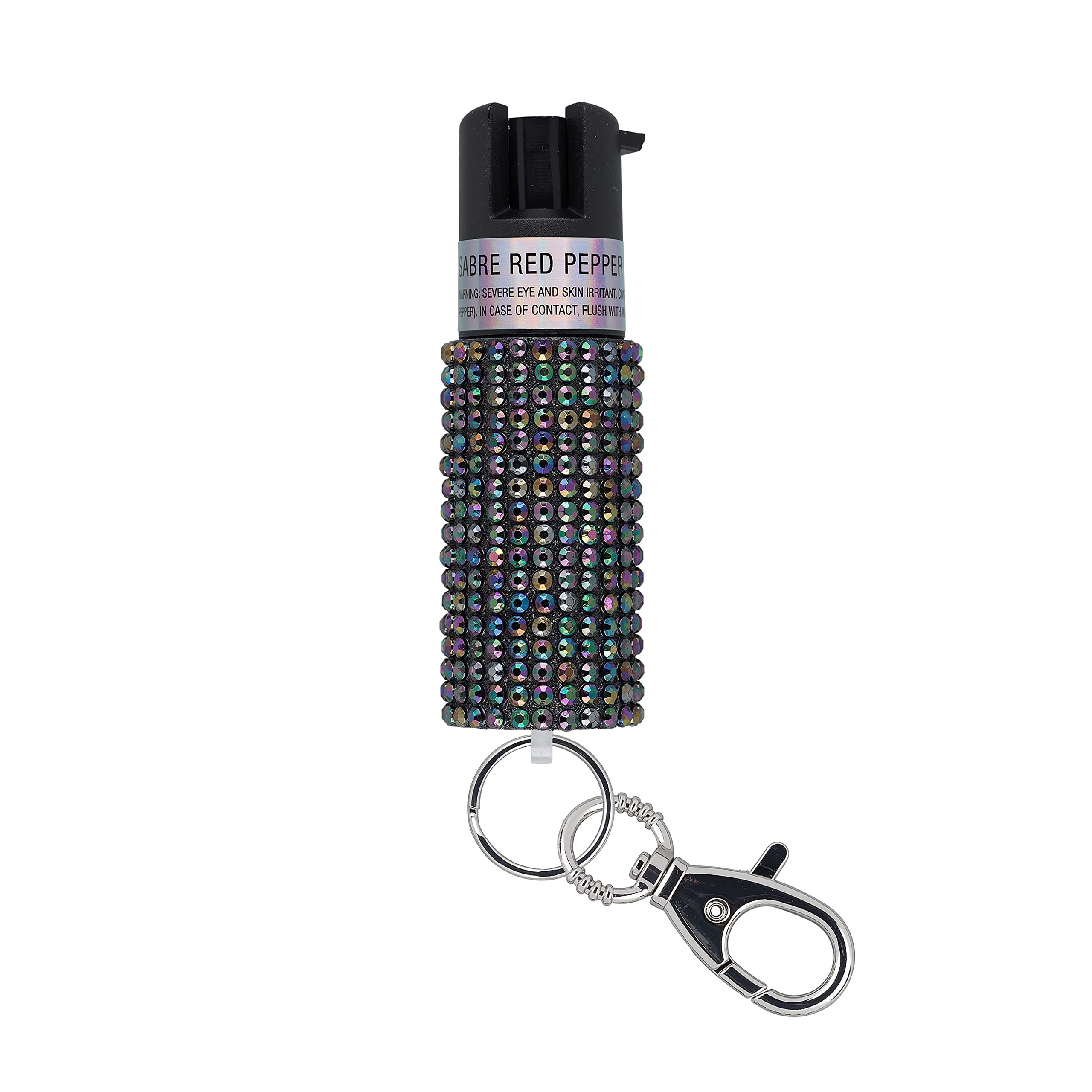 SABRE Jeweled Pepper Spray with Snap Clip, Maximum Strength