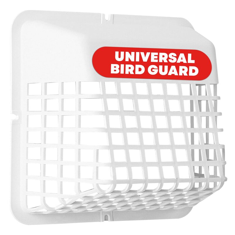 Deflecto Universal Bird Guard, Fits 3 inch to 4 inch Vent Hoods | Durable, Easy-to-Install & Prevents Birds, Rodents and Debris (UBGWL)