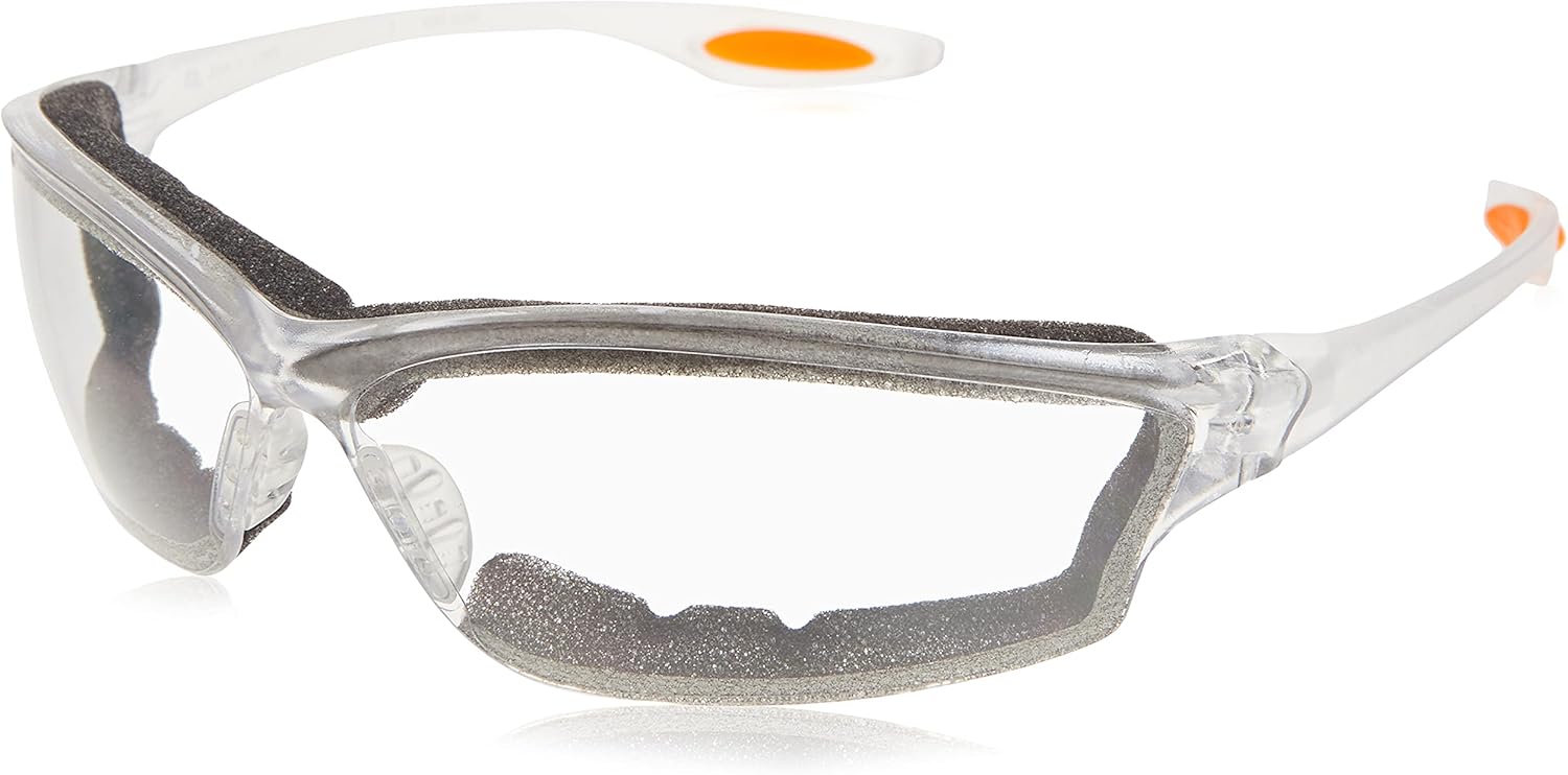 MCR Safety Glasses LW310AF Law 3 Clear Polycarbonate Lenses with UV Protection & Anti-Fog Coating, Bayonet Temple