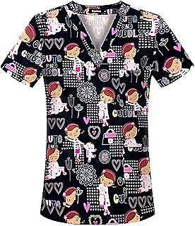 Scrub Tops Mujeres Halloween Estampado 2025 Scrub Tops Mujeres Halloween Estampado 2025