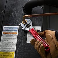 Klein Tools D507-8 Adjustable Wrench, Extra Capacity Jaw Forged Drive Wrench with High Polish Chrome Finish