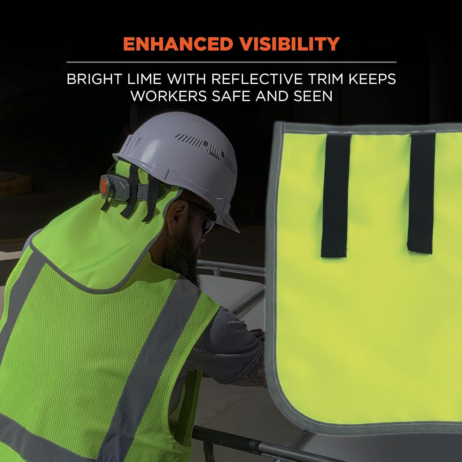 Ergodyne GloWear 8006 Hi-Vis Hard Hat Neck Shade