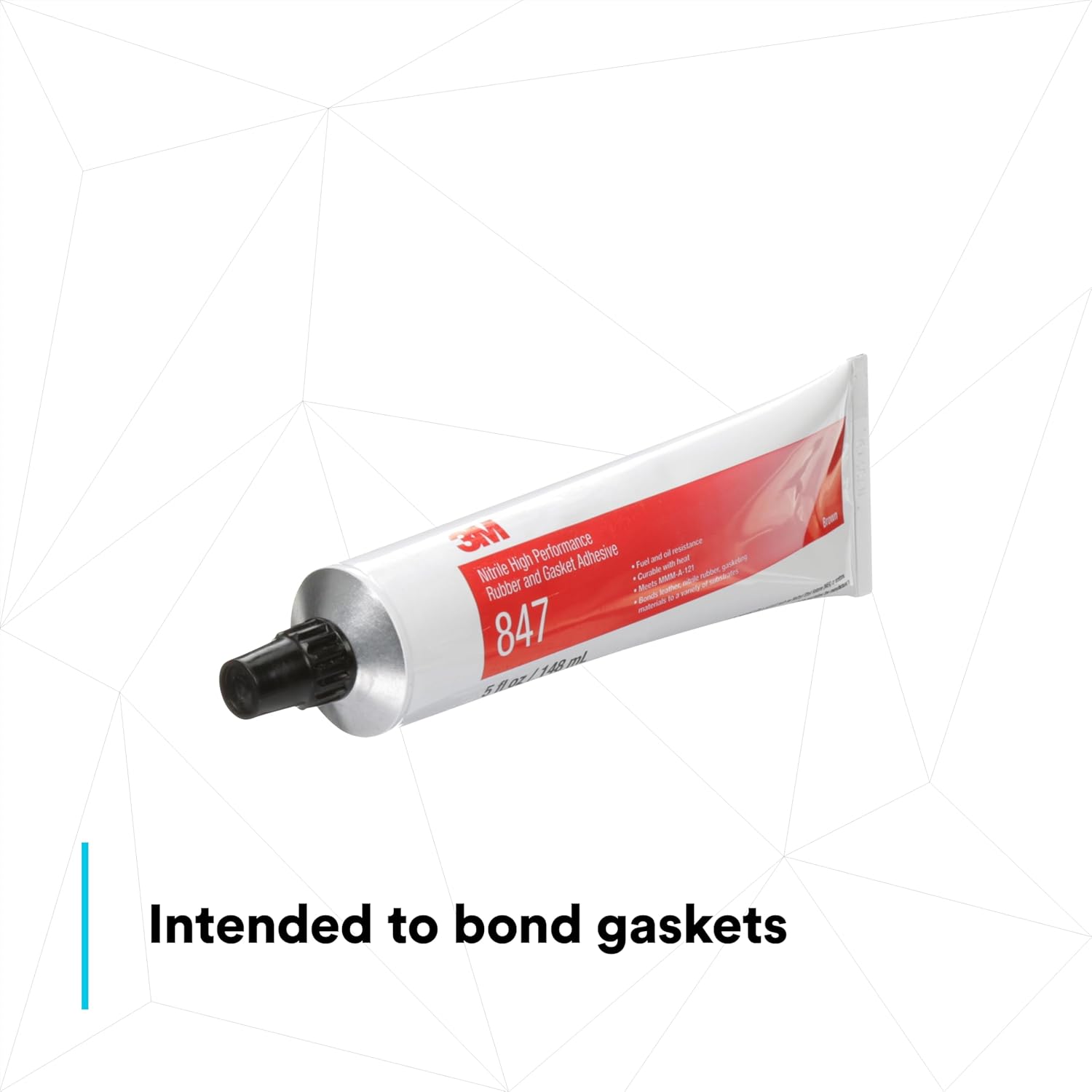 3M Nitrile High Performance Rubber and Gasket Adhesive 847, Brown, 5 oz