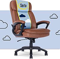 Serta Fairbanks Big & Tall Executive Office Chair, Ergonomic Comfy High-Back ComputerChairs with Lumbar Support