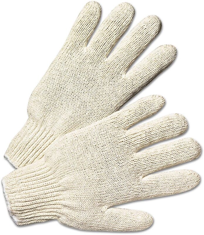 Anchor 6700 String Knit Gloves Large Natural White 12 Pairs
