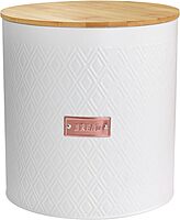 MegaChef 4 Piece Iron Canister Set in White