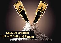 Caliber Gourmet Salt and Pepper Shakers Set For Kitchen Table, Bullet Style, Cooking Table, Collectible, Outdoors, Camping, Decor and Gifts, Christmas Gift