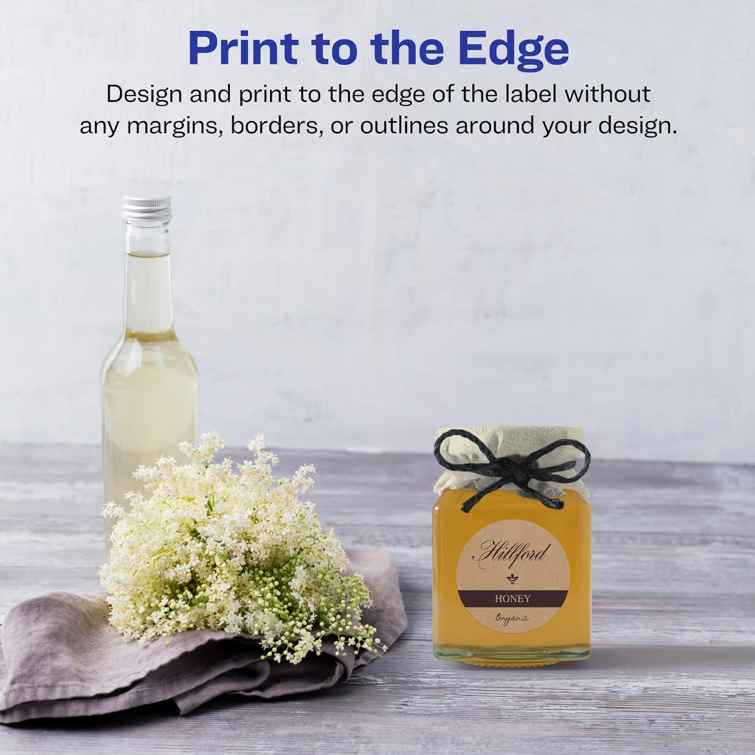 AVERY Kraft Brown Round Labels, Sure Feed technology, 1.5" Diameter, Print-to-The-Edge, Laser/Inkjet Printable