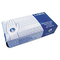Interplast Group Integrated Bagging Systems Embossed Polyethylene Powder Free Disposable Gloves, Large, Clear, 500 Per Box