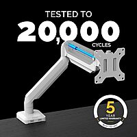 Fellowes Platinum Series Monitor Arm for 40-Inch Monitors, Full Motion, VESA Mount, USB Ports, Ergonomic