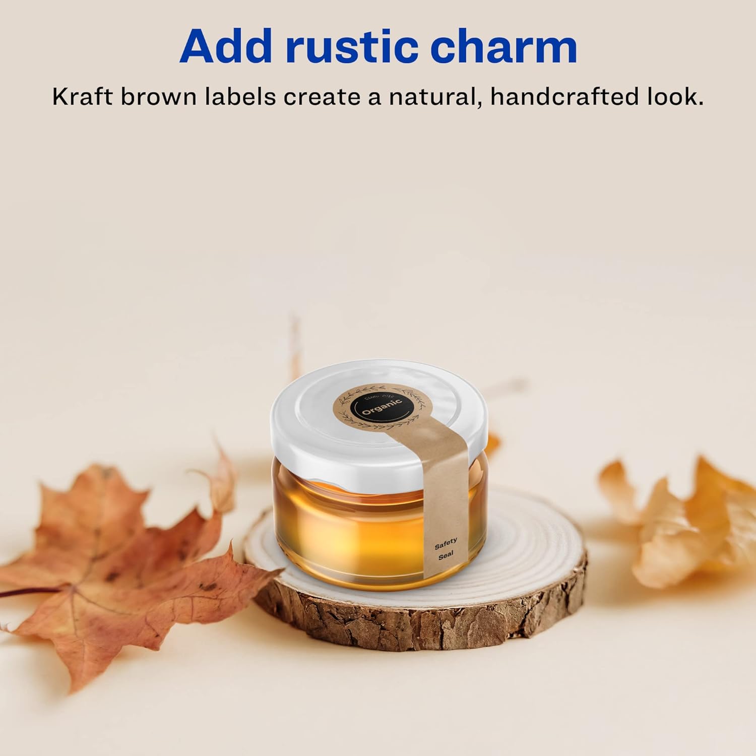 Avery Kraft Brown Lollipop Labels, Sure Feed Technology, 1" x 4", 120 Kraft Brown Labels, Print-to-The-Edge