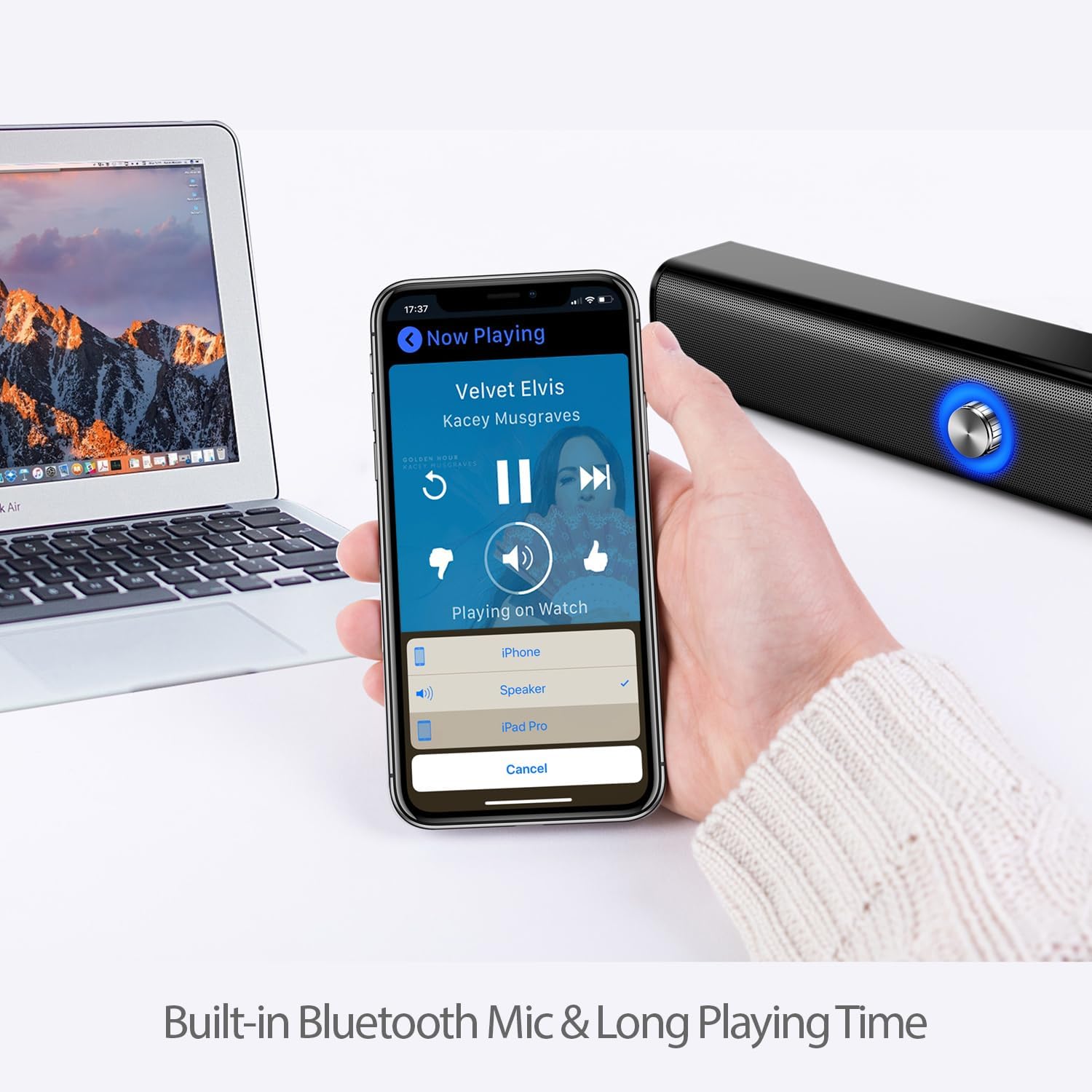 Adesso Xtream S6 Bluetooth & AUX Sound Bar Speaker 10W x 2
