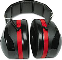 3M H10A Peltor Optime 105 High Performance Ear Muffs, Black/Red, One Pair