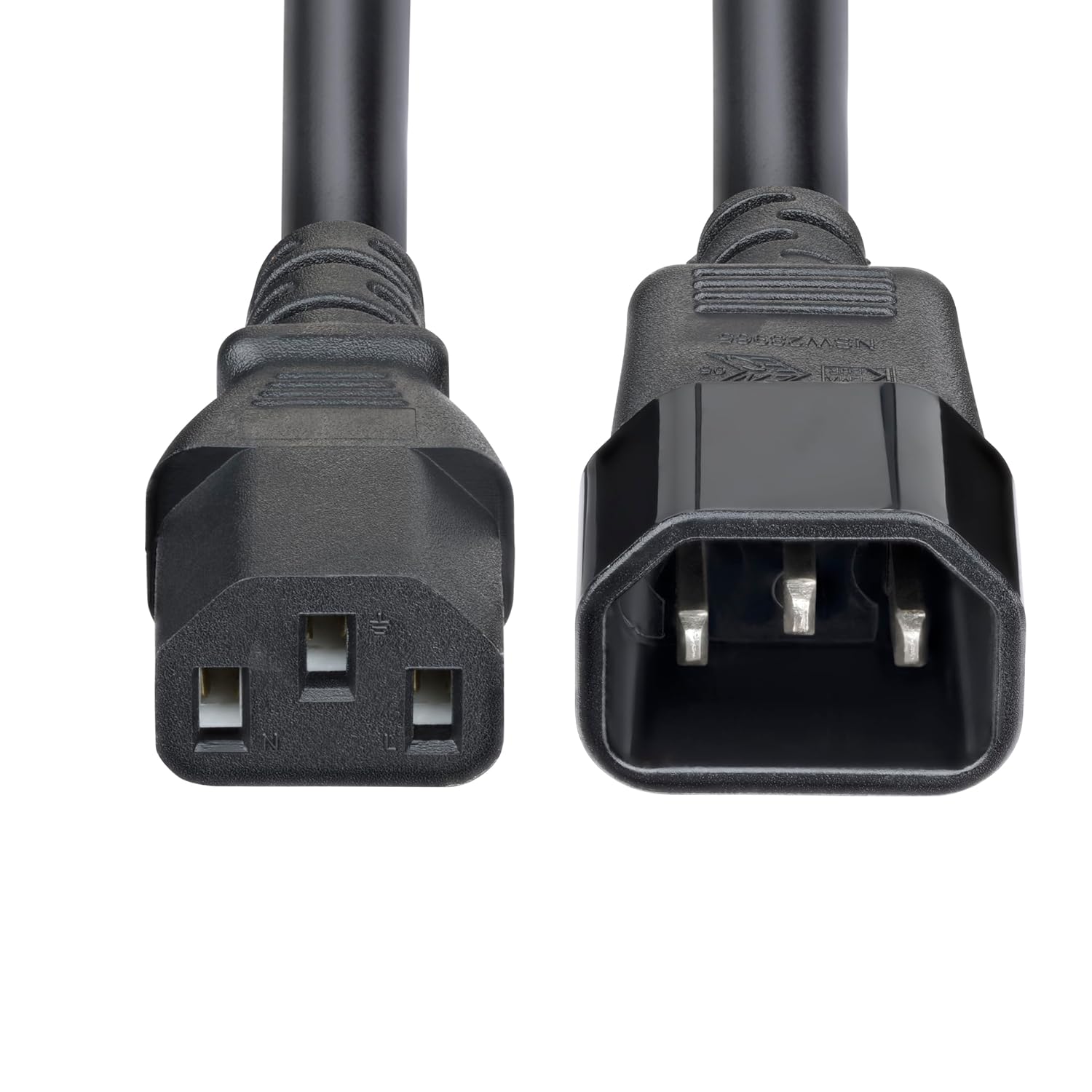StarTech.com 15ft (4.5m) Power Extension Cord, C14 to C13, 15A 250V, 14AWG, AC Power Cable for PDU/Power Supply, UL Listed