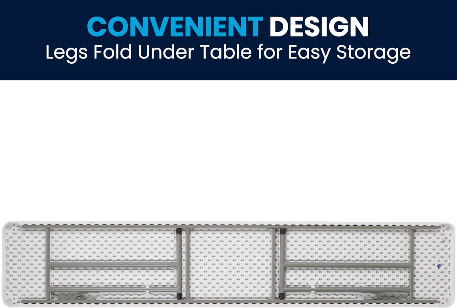 FLASH FURNITURE Plastic Folding Training and Event Table, Rectangular
