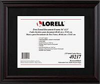 Lorell 2-toned Certificate Frame - 13in x 16in Frame Size - Holds 8.50in x 11in Insert - Rectangle - Desktop - Horizontal, Vertical - Rosewood - 1 Each