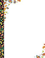 Barker Creek Designer Computer Paper, Neon Paisley, 8.5” x 11”, Decorative Printer Paper, Stationery, 50 Sheets per Pkg, Home, School and Office Supplies (728)