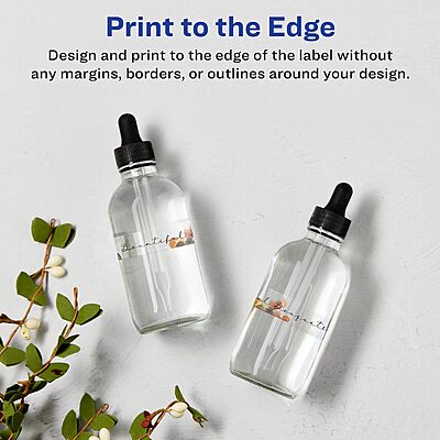 Avery Glossy Clear Rectangle Labels, Sure Feed Technology, 1" x 7", 80 Glossy Clear Labels, Print-to-The-Edge, Laser/Inkjet Printable 80 labels