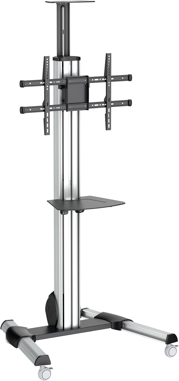 StarTech.com Heavy Duty Rolling Portable TV Cart with Wheels - 32 to 75 inch